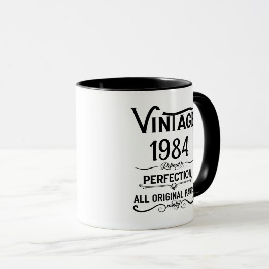 Personalisiert 40 Vintages Party Tasse (VorderseiteRechts)