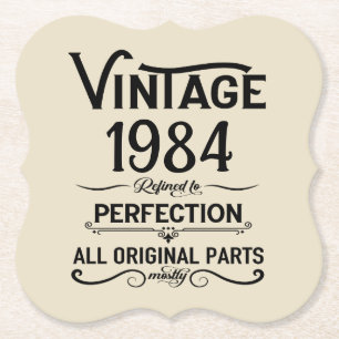 Personalisiert 40 Vintages Party Untersetzer
