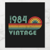 Personalisiert 40 Vintages Party Weinetikett (Einzelnes Label)