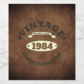 Personalisiert 40 Vintages Party Weinetikett (Einzelnes Label)