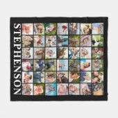 Personalisiert 42 Fotomaterial Schwarz Fleecedecke (Vorderseite (Horizontal))