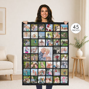 Personalisiert 45 Fotocollage-Aufnahmen für Ihre F Fleecedecke