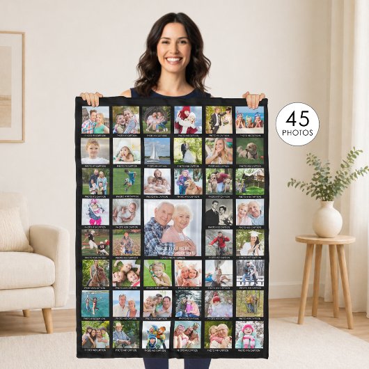 Personalisiert 45 Fotocollage-Aufnahmen für Ihre F Fleecedecke