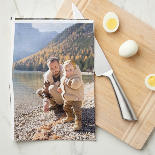 Personalisiert 4 Foto Collage Küchentücher (Viertel Falte)
