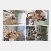 Personalisiert 4 Foto Collage Küchentücher (Horizontal)