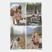 Personalisiert 4 Foto Collage Küchentücher (Vertikal)