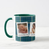 Personalisiert 4 Foto für Großvater Kariert Tasse (Links)