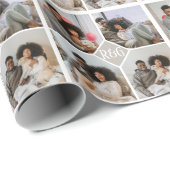 Personalisiert 4 Foto Monogramm Geschenkpapier (Rolleneckpunkt)
