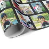 Personalisiert 4 FotoCollage Custom Christmas Geschenkpapier (Rolleneckpunkt)