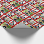 Personalisiert 4 FotoCollage Custom Christmas Geschenkpapier (Ecke)