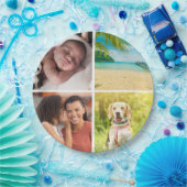 Personalisiert 4 FotoCollage Custom Pappteller (Party)