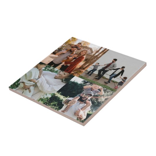 Personalisiert 4 FotoCollage Fliese (Seite)
