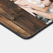 Personalisiert 4 Fotomaterial Rustikales Holz Schreibtischunterlage (Ecke)
