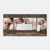 Personalisiert 4 Fotomaterial Rustikales Holz Schreibtischunterlage (Tastatur & Maus)