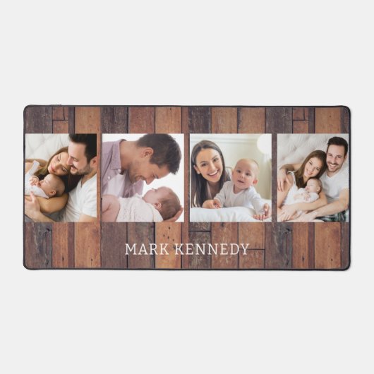 Personalisiert 4 Fotomaterial Rustikales Palettenh Schreibtischunterlage (Vorderseite)