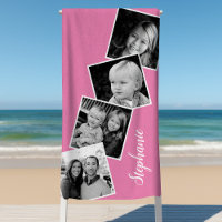 Personalisiert 4 Fotomontage Filmstreifen Rosa