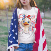 Personalisiert 4. Juli Goose Girl Patriotic USA T-Shirt