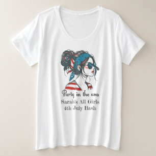 Personalisiert 4. Juli Große Größe T-Shirt
