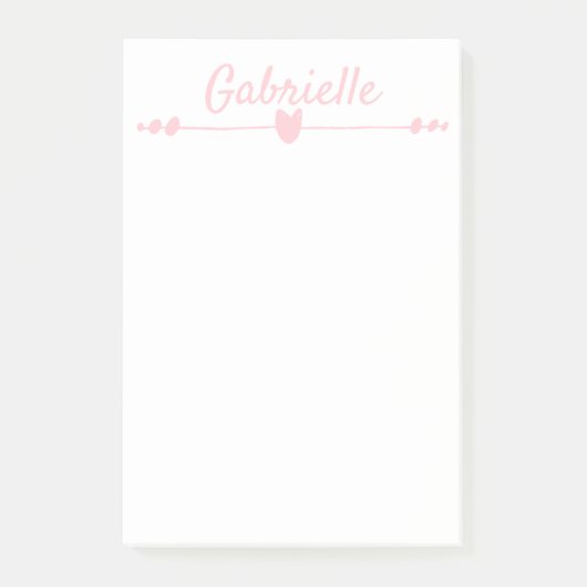 PERSONALISIERT 4" x 6" Name Post-It-Notizen Post-it Klebezettel (Vorderseite)