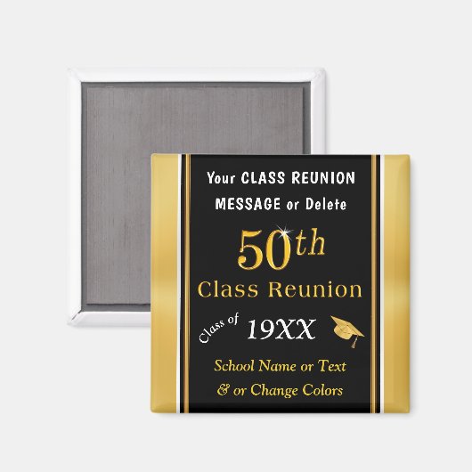 Personalisiert 50. Cheap Class Wiedersehen Souveni Magnet (Vorderseite/Rückseite)