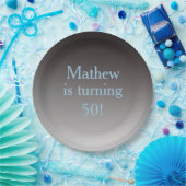 Personalisiert "50" drehend 50. Geburtstag Pappteller (Party)