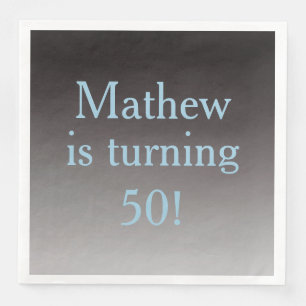 Personalisiert "50" drehend 50. Geburtstag Serviette
