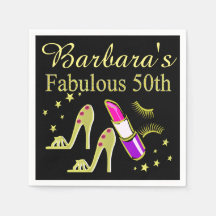 PERSONALISIERT 50 & FABULOUS GEBURTSTAGSPARTEI NAP