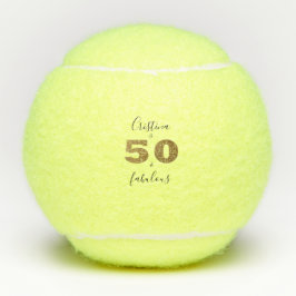 Personalisiert 50 & Fabulous Glam Tennis Ball