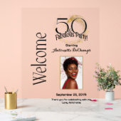 Personalisiert 50 & Fabulous Luxurious Black Gold Acrylschild (Hochzeit)