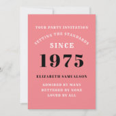 Personalisiert 50. Geburtstag Fügen Sie Ihren Name Einladung (Vorderseite)