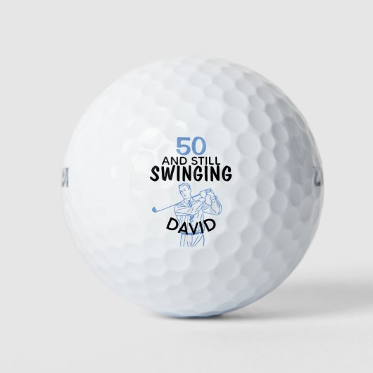Personalisiert 50. Geburtstag Golfball (Vorderseite)