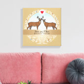 Personalisiert 50. Hochzeitstag, Buck & Doe Leinwanddruck (Insitu (Wohnzimmer))