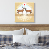 Personalisiert 50. Hochzeitstag, Buck & Doe Leinwanddruck (Insitu (Schlafzimmer))