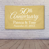 personalisiert 50. Hochzeitstag - Gold Banner