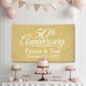 personalisiert 50. Hochzeitstag - Gold Banner
