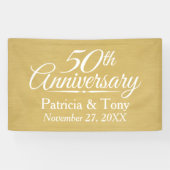 personalisiert 50. Hochzeitstag - Gold Banner (Horizontal)