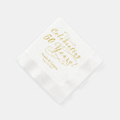 Personalisiert 50. Hochzeitstag Gold White Serviette (Ecke)