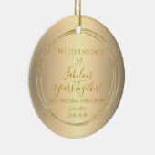 personalisiert 50. Hochzeitstag Keramik Ornament (Rechts)