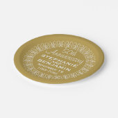 personalisiert 50. Hochzeitstag Pappteller (Schrägansicht)