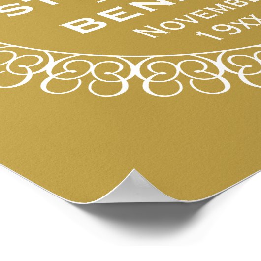 personalisiert 50. Hochzeitstag Poster (Ecke)