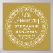 personalisiert 50. Hochzeitstag Poster (Vorne)