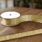 personalisiert 50. Hochzeitstag Satinband