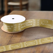 personalisiert 50. Hochzeitstag Satinband
