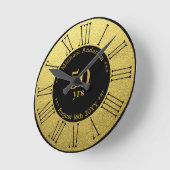 personalisiert 50 Jahre Ruhestand oder Jahrestag Runde Wanduhr (Winkel)