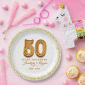 personalisiert 50. Jahrestag Pappteller (Party)