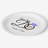 personalisiert 50. Jahrestag Pappteller (Schrägansicht)