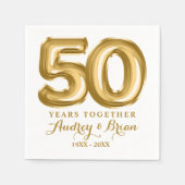 personalisiert 50. Jahrestag Serviette (Vorderseite)