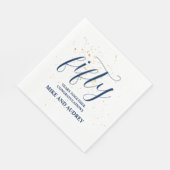 personalisiert 50. Jahrestag Serviette (Ecke)