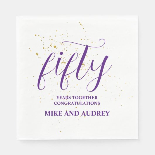 personalisiert 50. Jahrestag Serviette (Vorderseite)