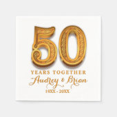 personalisiert 50. Jahrestag Serviette (Vorderseite)